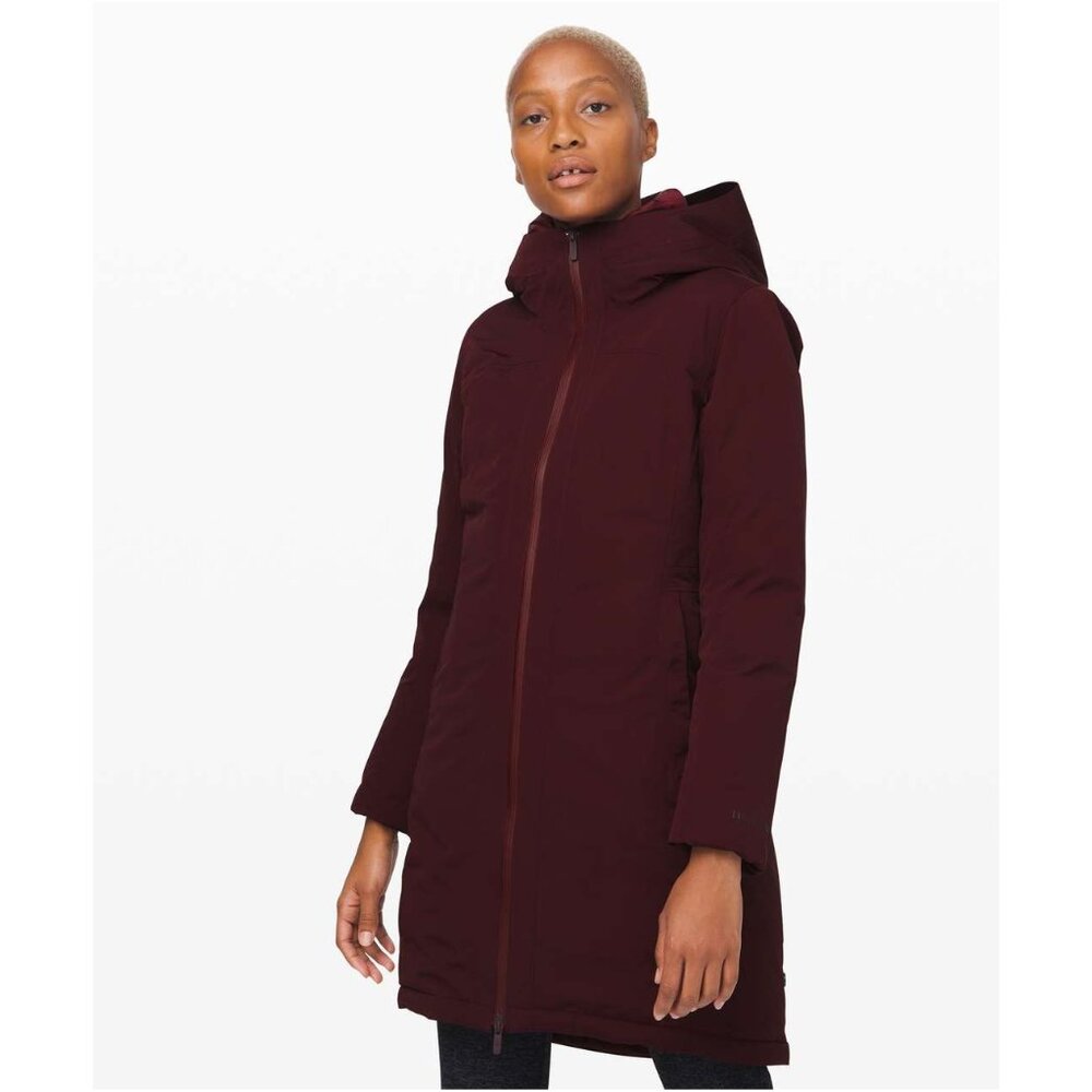 Lululemon Snow Warrior Parka / Size 4 / Garnet Down-Filled Goose Jacket Long